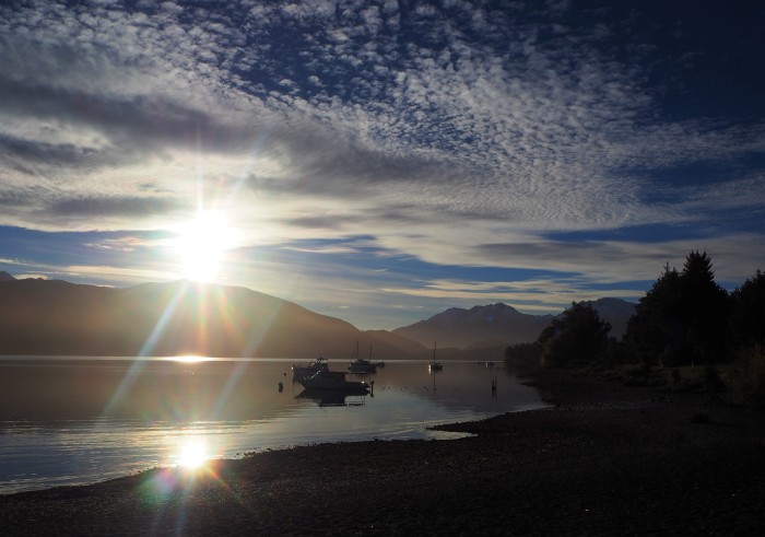 Coucher de soleil sur le lac Te Anau 
